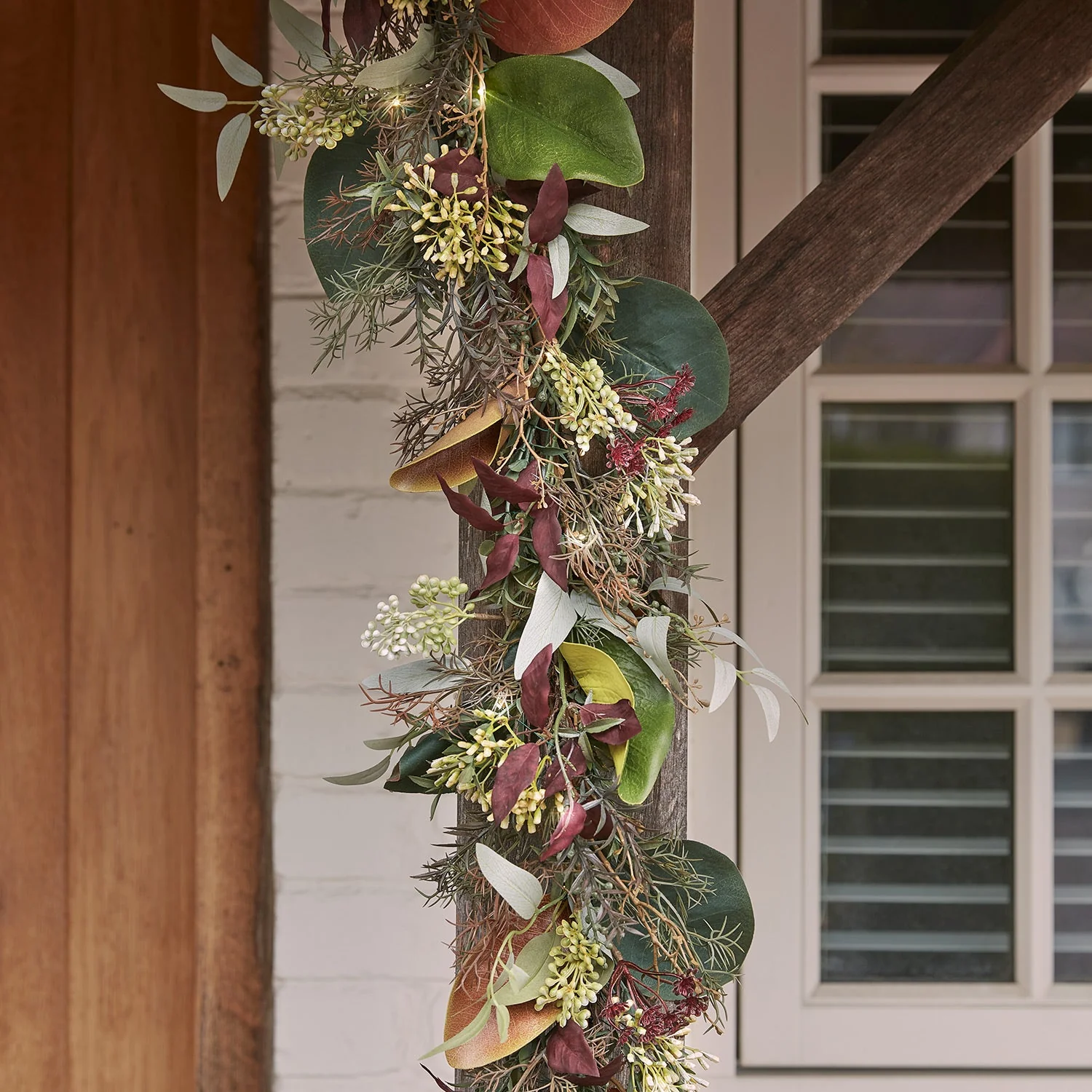 1.5m Pre Lit Autumn & Christmas Garland - Image 7
