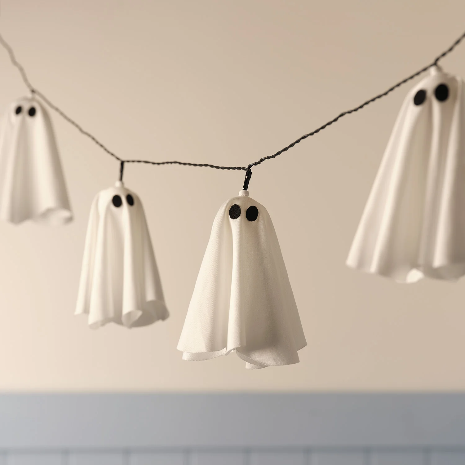 10 Ghost LED Outdoor Halloween String Lights - Image 3