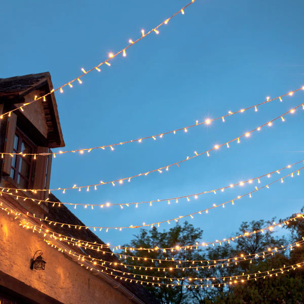 10m 100 Warm White Plug In Fairy Lights Clear Cable
