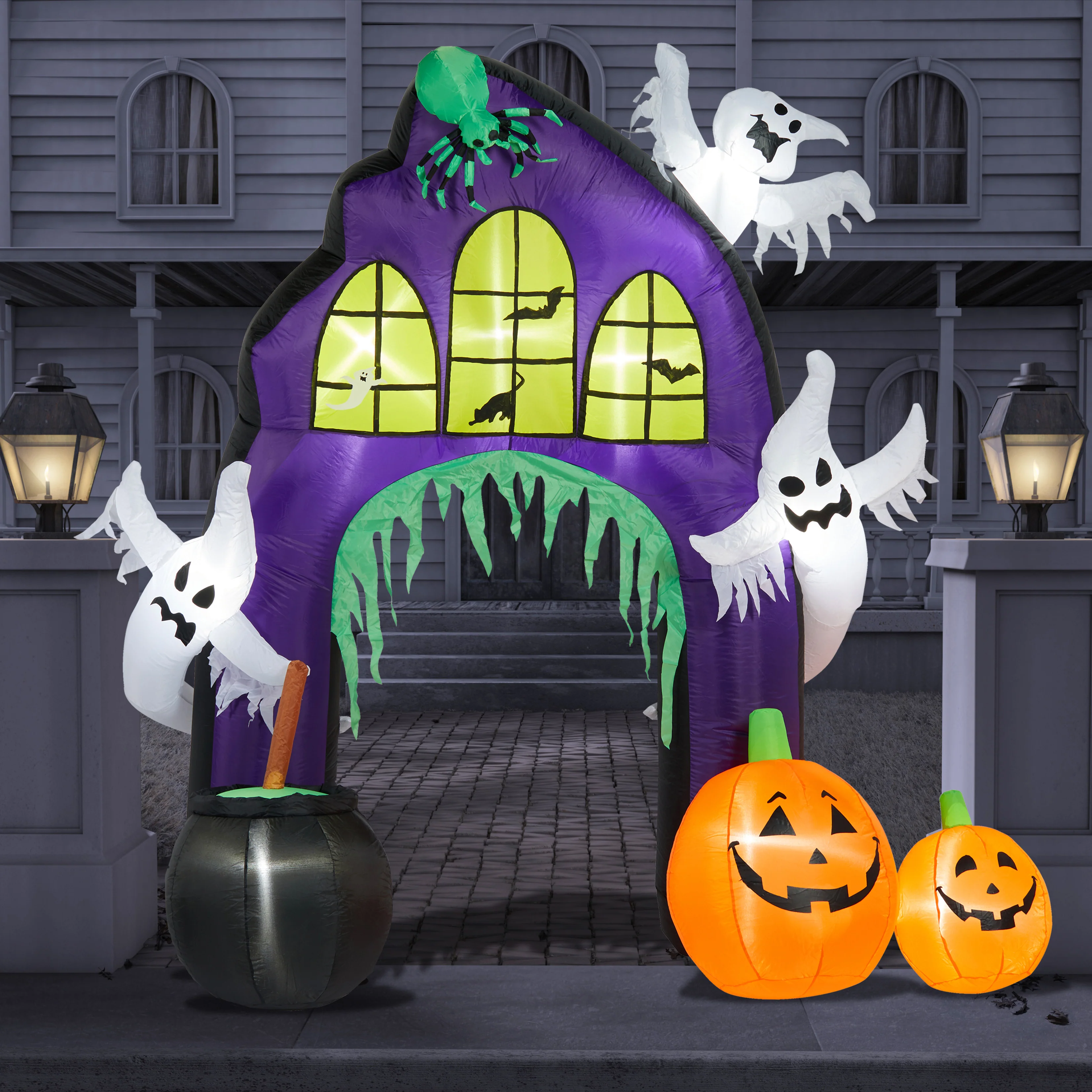 2.5m Ghost & Pumpkin Spooky Halloween Inflatable Arch