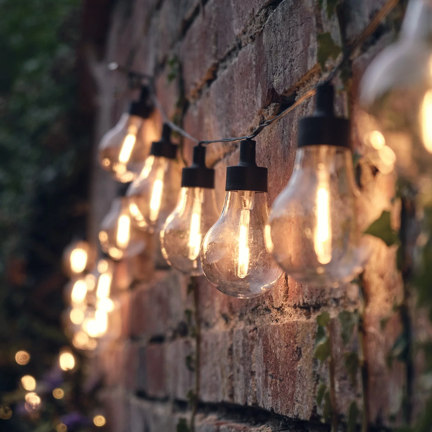 20 Warm White Vintage Style Battery Festoon Lights