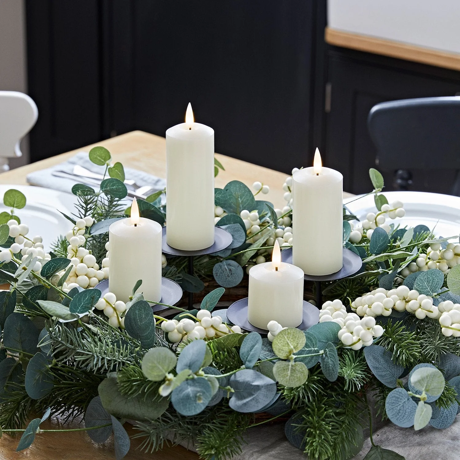 20cm Table Pillar Candle Holder - Image 2