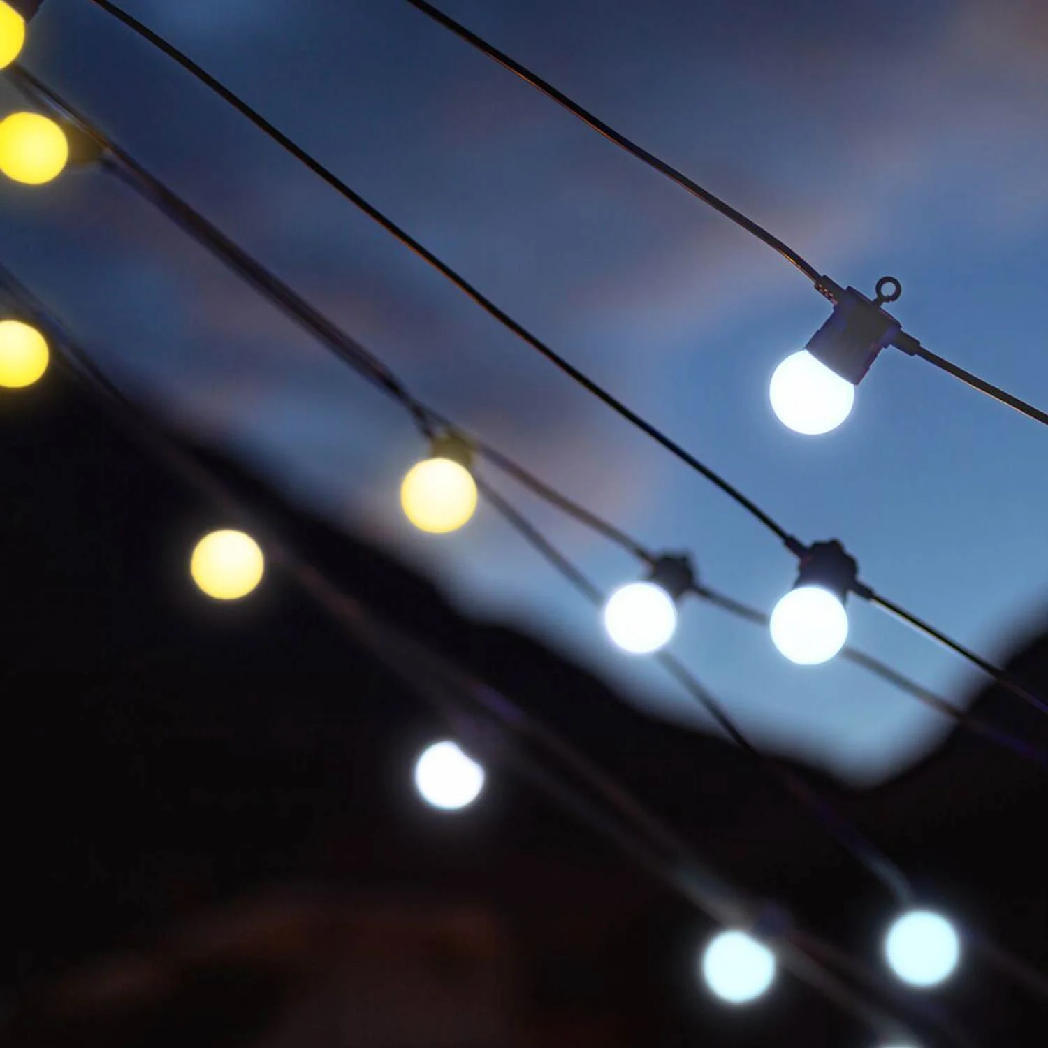 20m 40 LED Twinkly Smart App Controlled Festoon Lights Amber & White