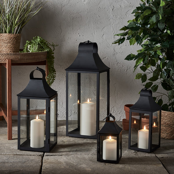 25cm Albury Black Garden Lantern with TruGlow® Candle - Image 7