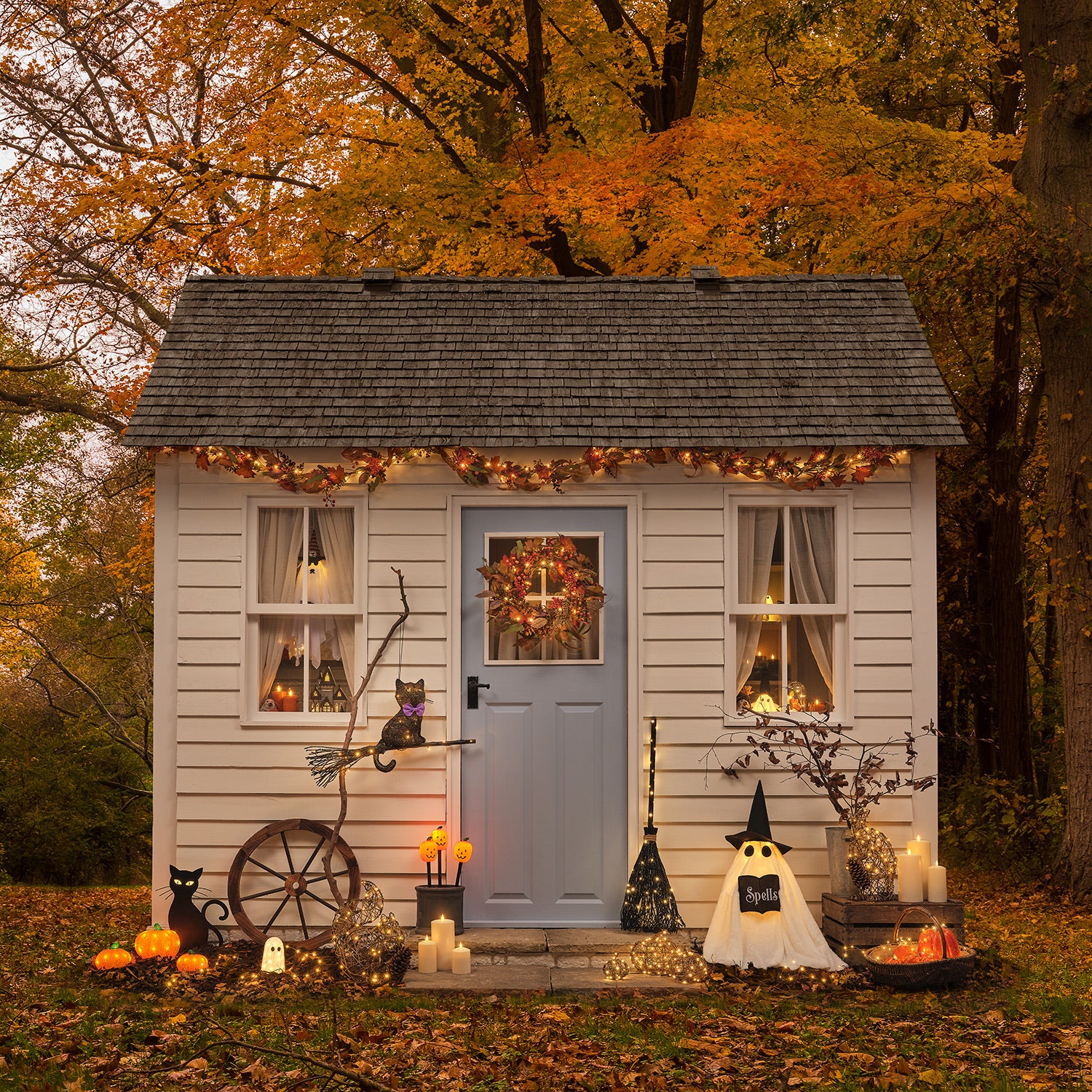 3 Halloween Pumpkin Outdoor Stake Lights - Image 5