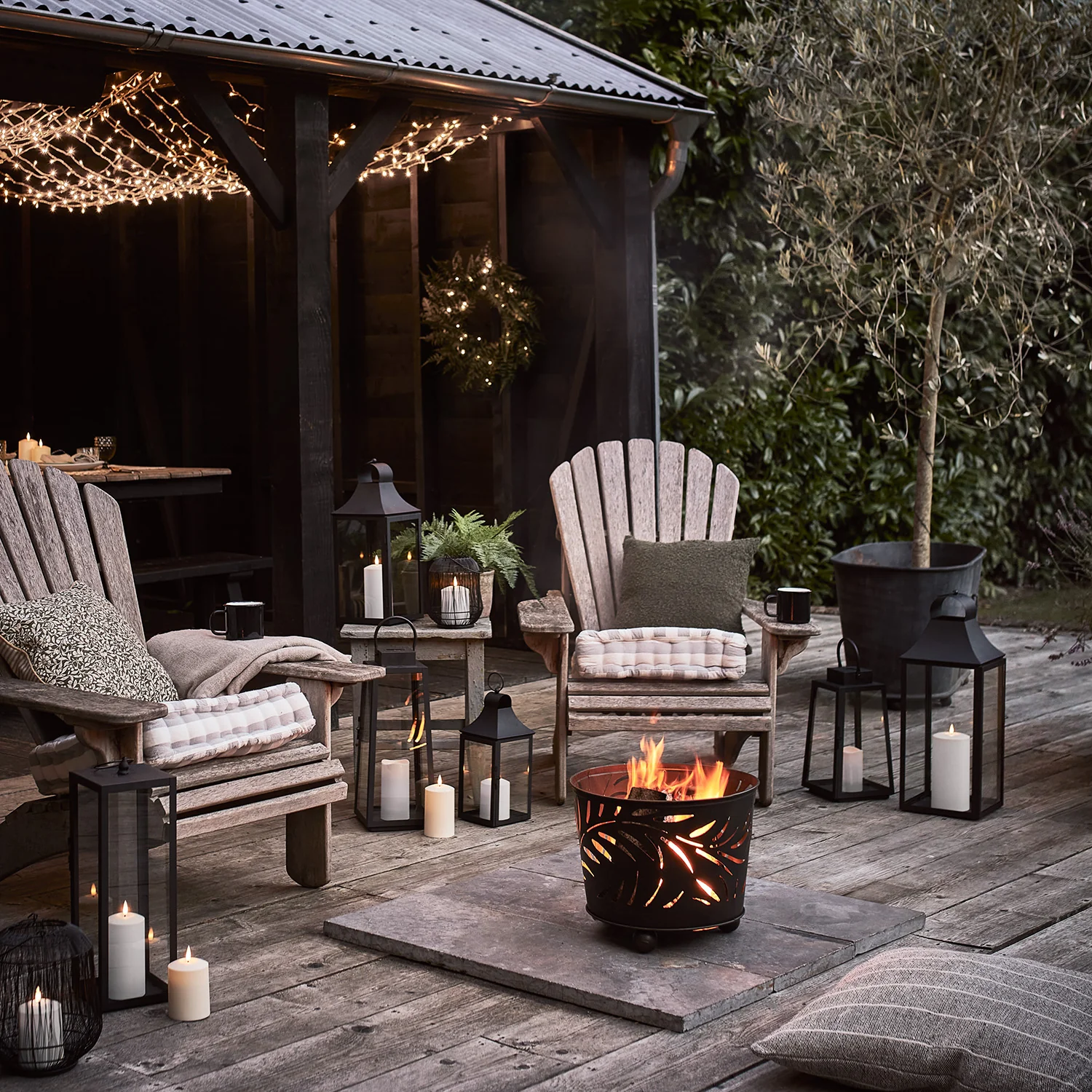 45cm Albury Black Garden Lantern with TruGlow® Candle - Image 6