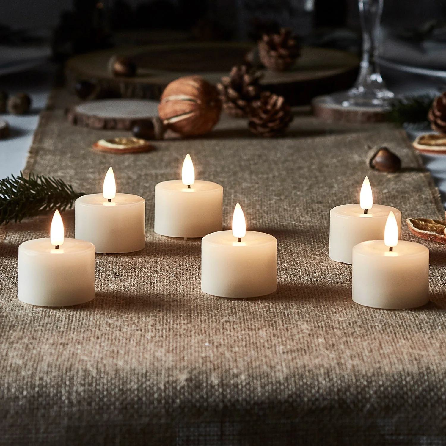 6 Ivory TruGlow® LED Mini Votive Candles With Remote Control - Image 12