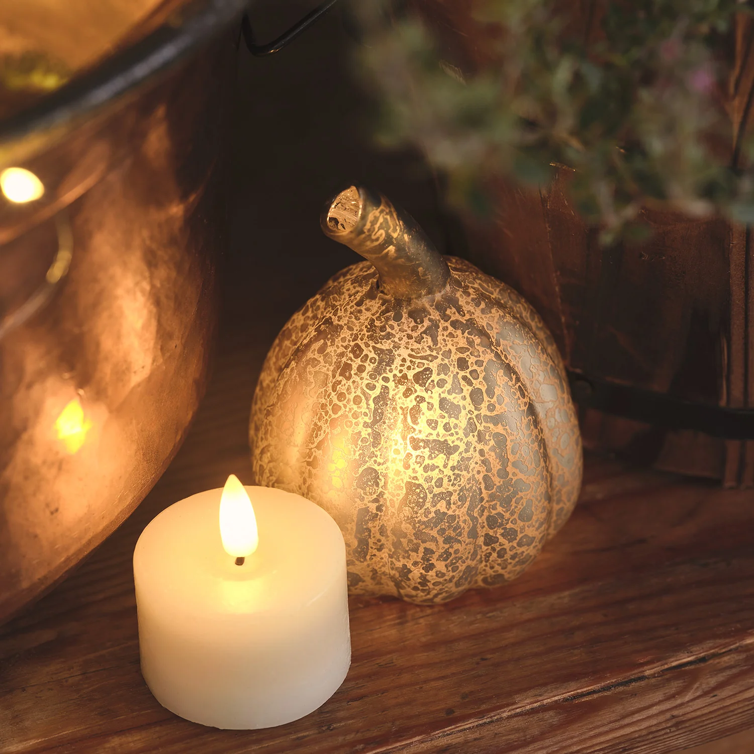 6 Ivory TruGlow® LED Mini Votive Candles With Remote Control - Image 4