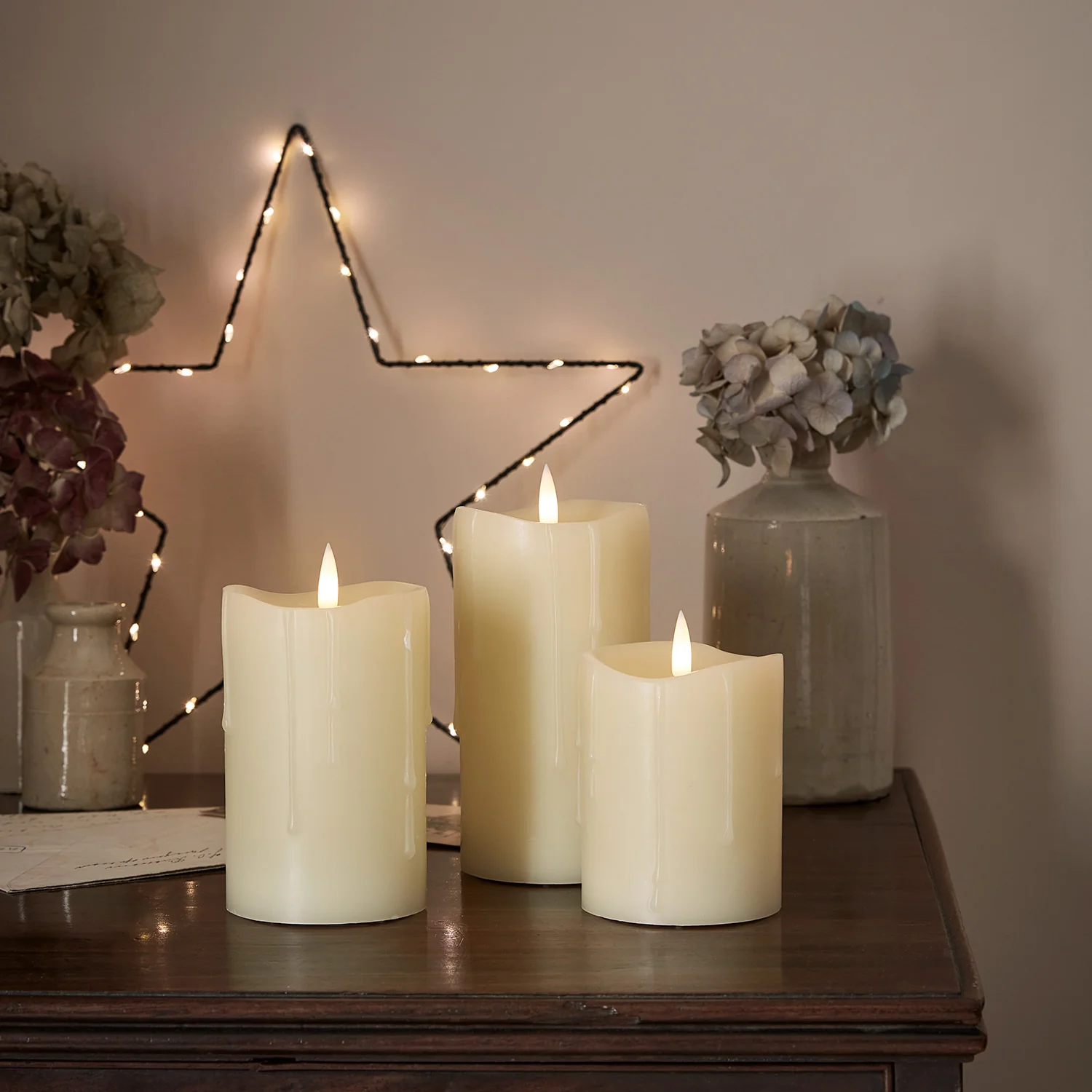 7 TruGlow® Ivory Dripping Wax LED Candles with Remote Control - Image 3