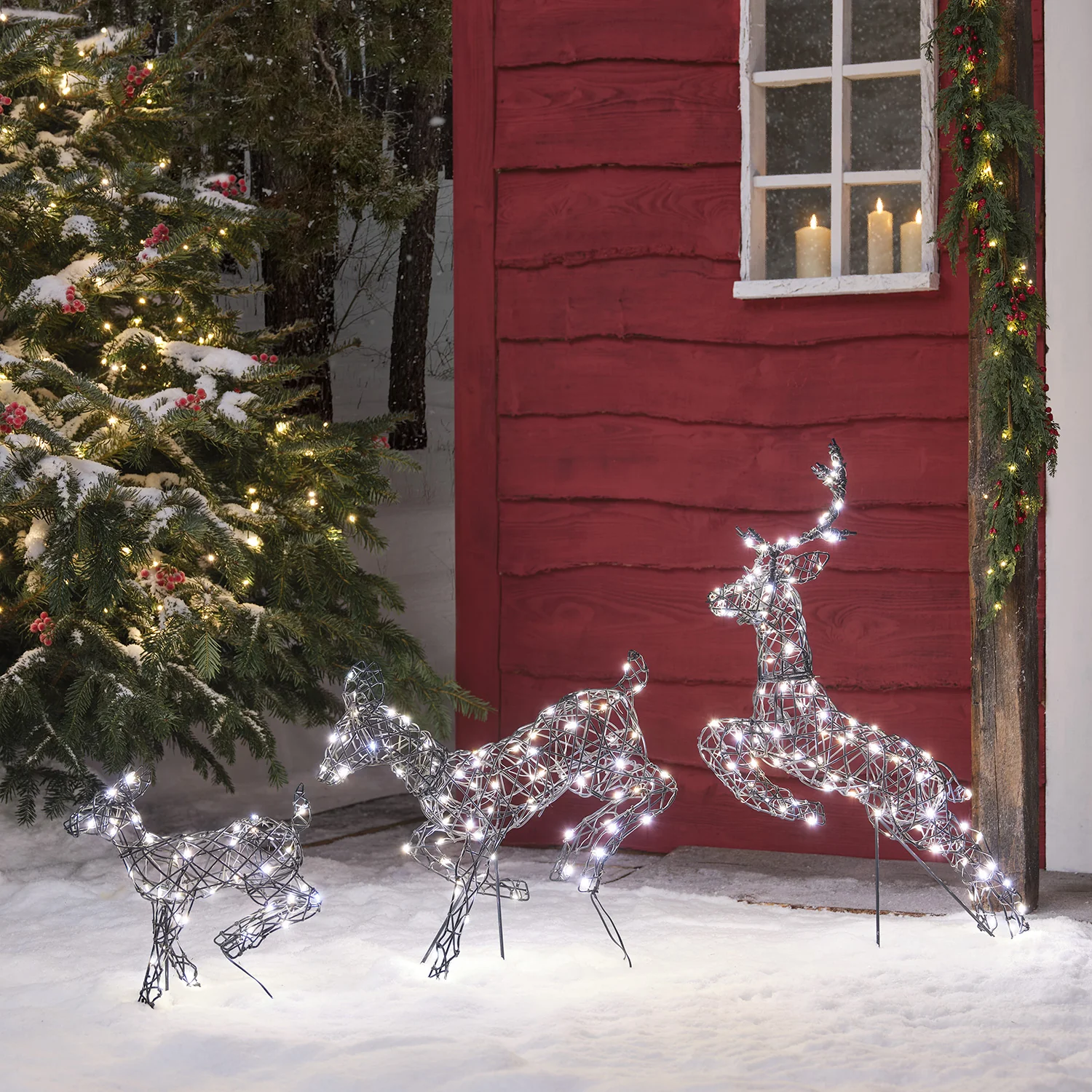80cm Harlow Leaping Stag Light Up Reindeer - Image 7
