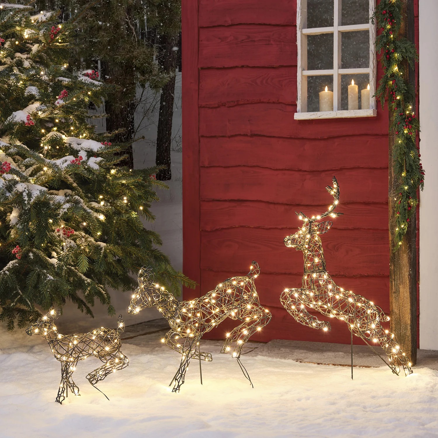 80cm Harlow Leaping Stag Light Up Reindeer - Image 8