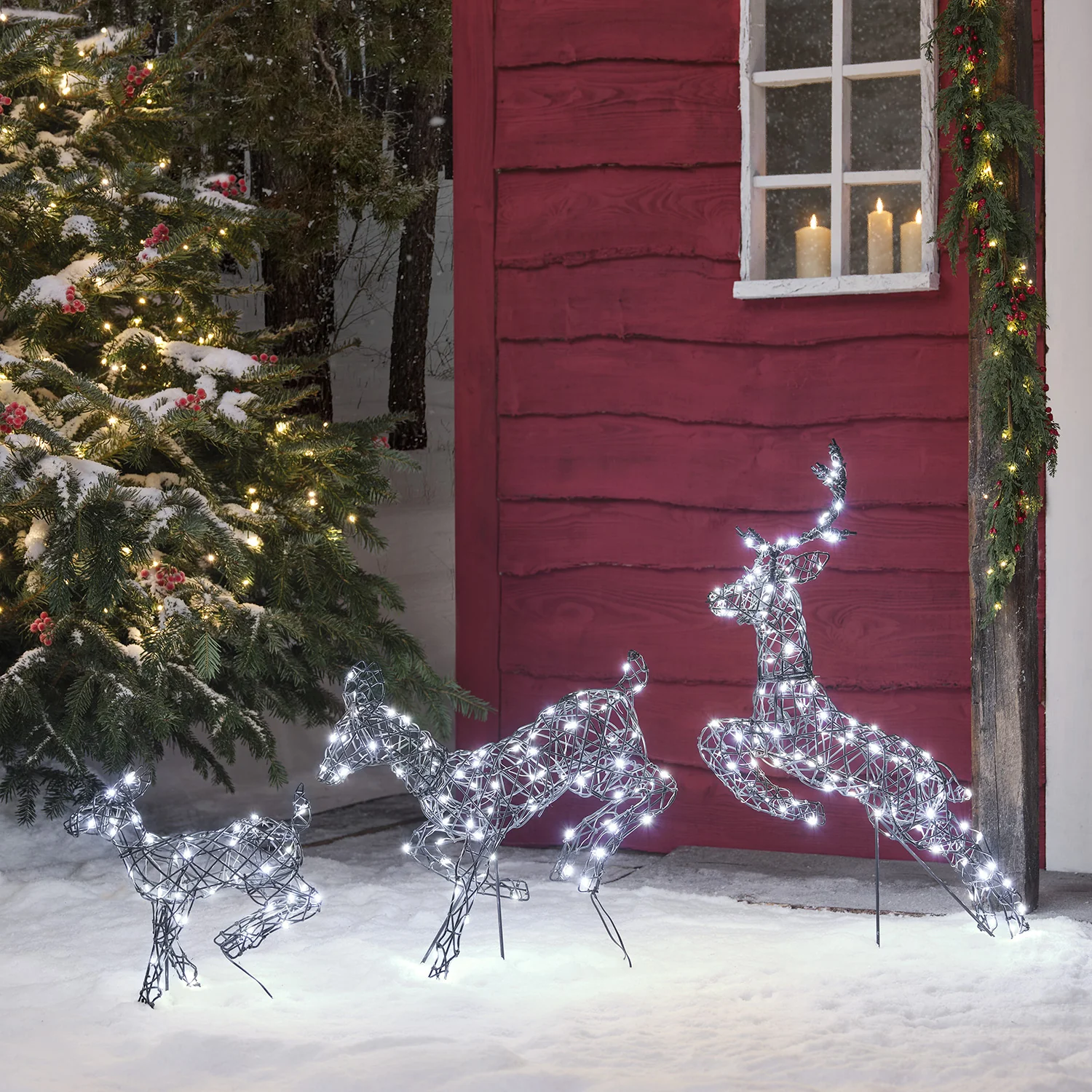 80cm Harlow Leaping Stag Light Up Reindeer - Image 9
