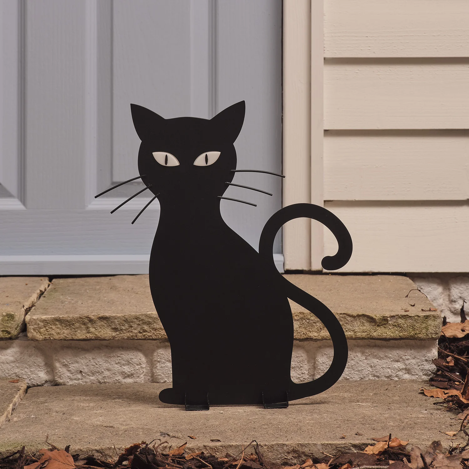 Always Watching Caleb Cat with LED Eyes Outdoor Halloween Silhouette Stake Light - Image 2
