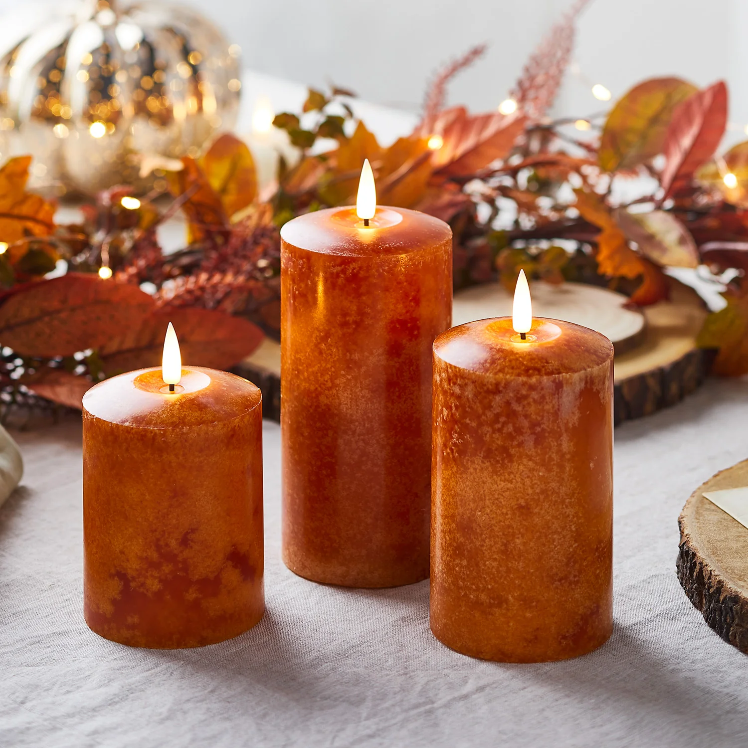 Autumn Candle & Light Up Pumpkin Bundle - Image 2