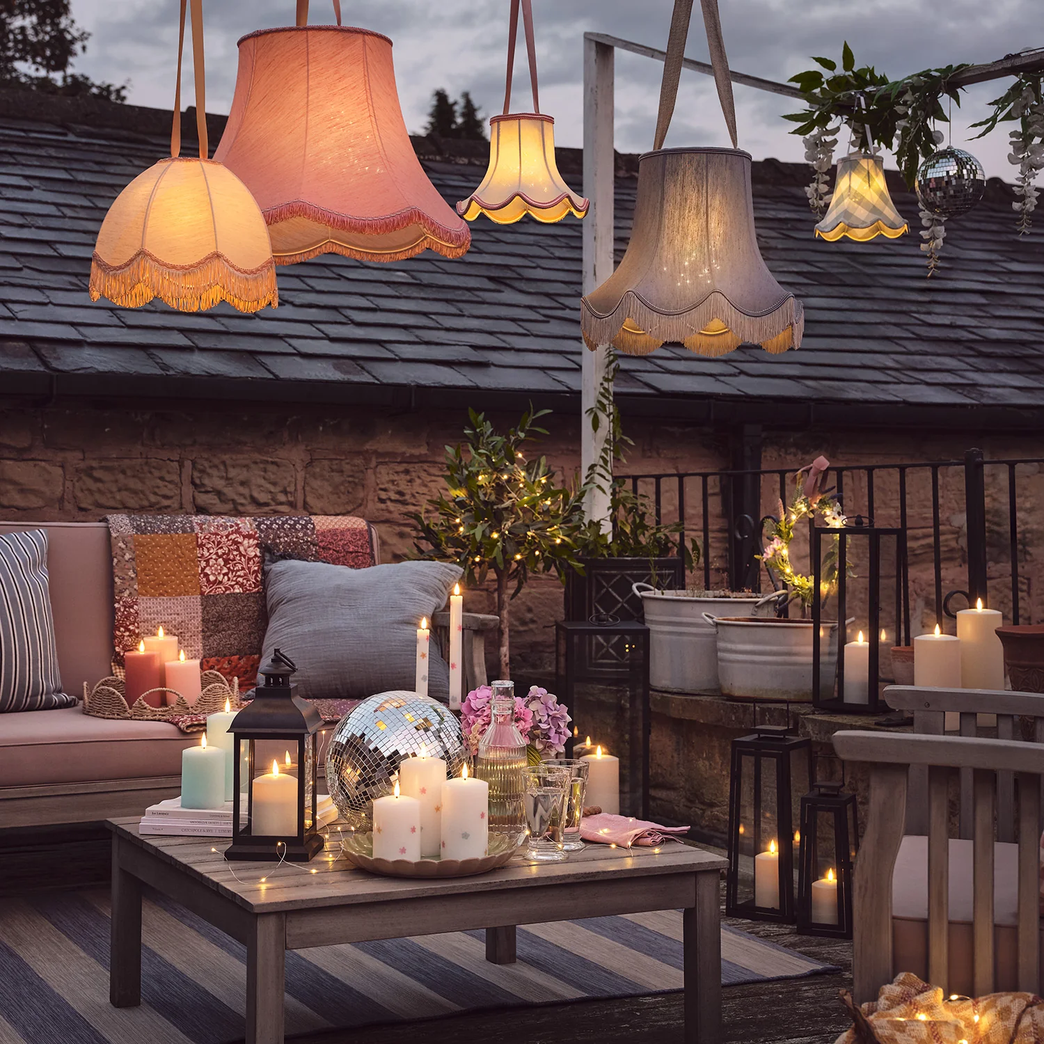 Bowen Black Garden Lantern Duo with TruGlow® Candles - Image 6
