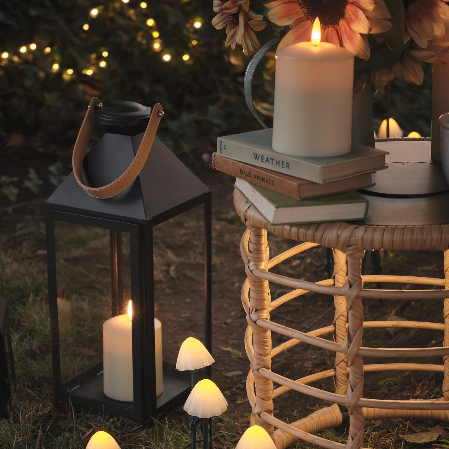 Brixham Regular Leather Effect Handle Lantern with TruGlow®Candle and Remote Control - Image 8