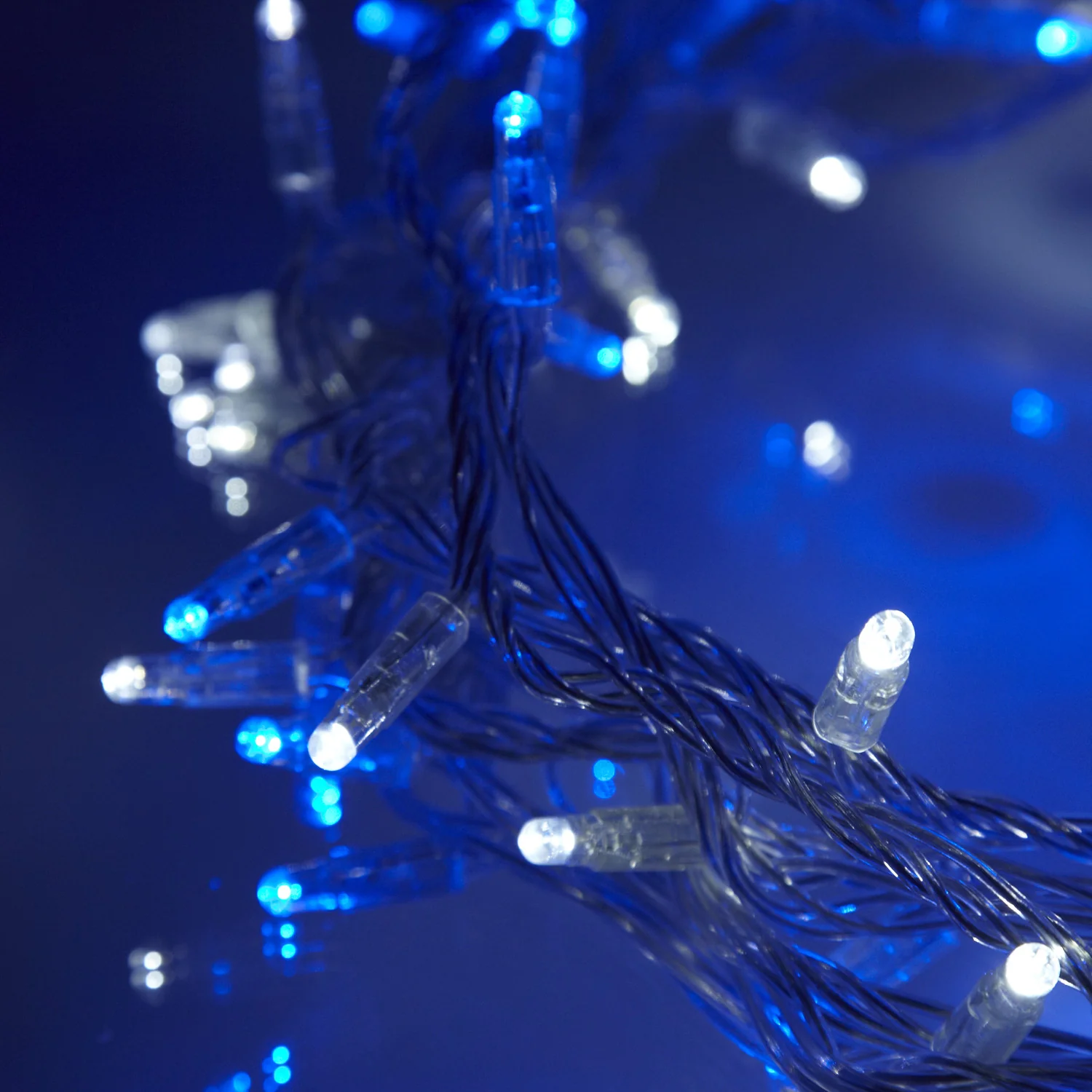 Core Connect Blue & White Connectable Fairy Lights Clear Cable - Image 3