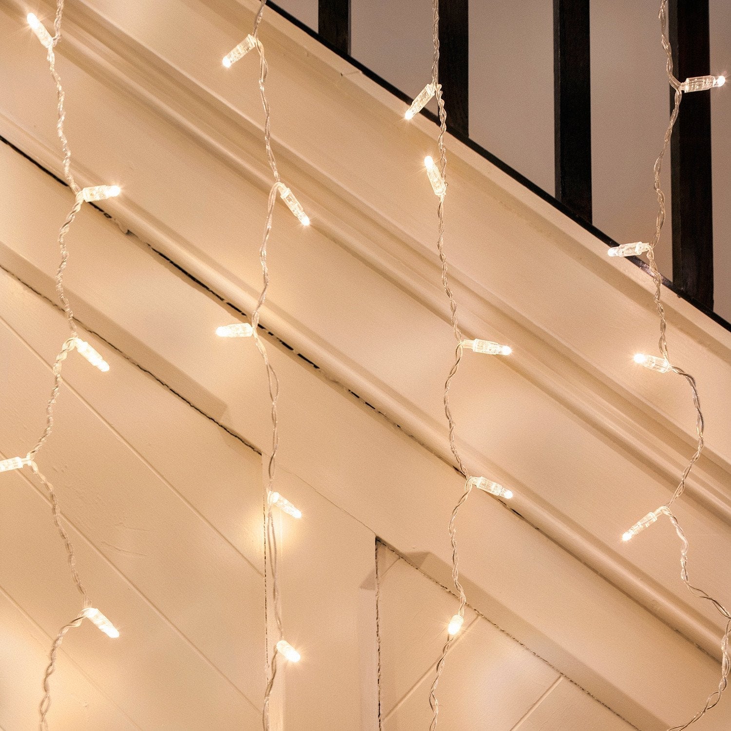 Core Connect 12m x 1m 576 Warm White Connectable Curtain Lights Clear Cable