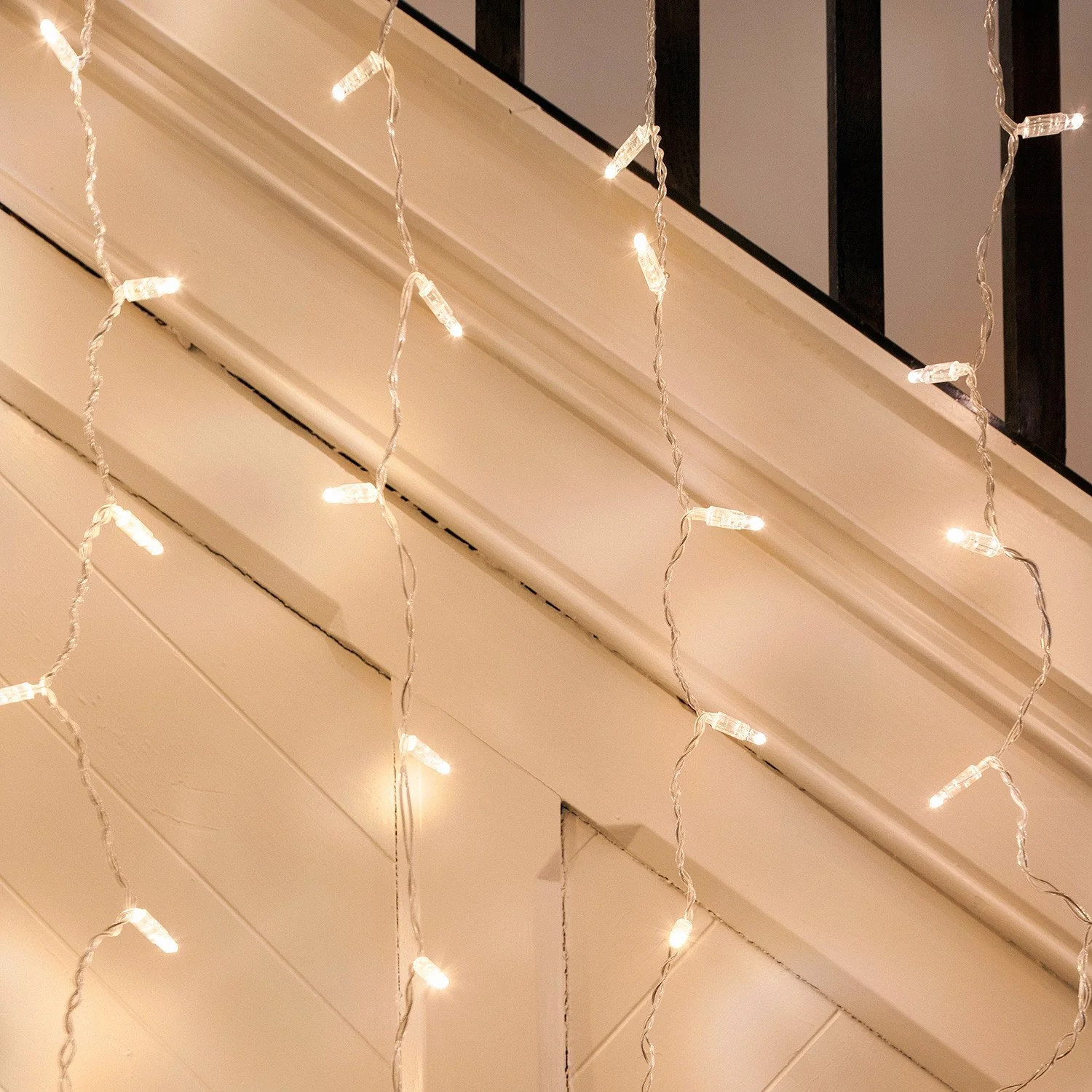 Core Connect 18m x 1m 864 Warm White Connectable Curtain Lights Clear Cable