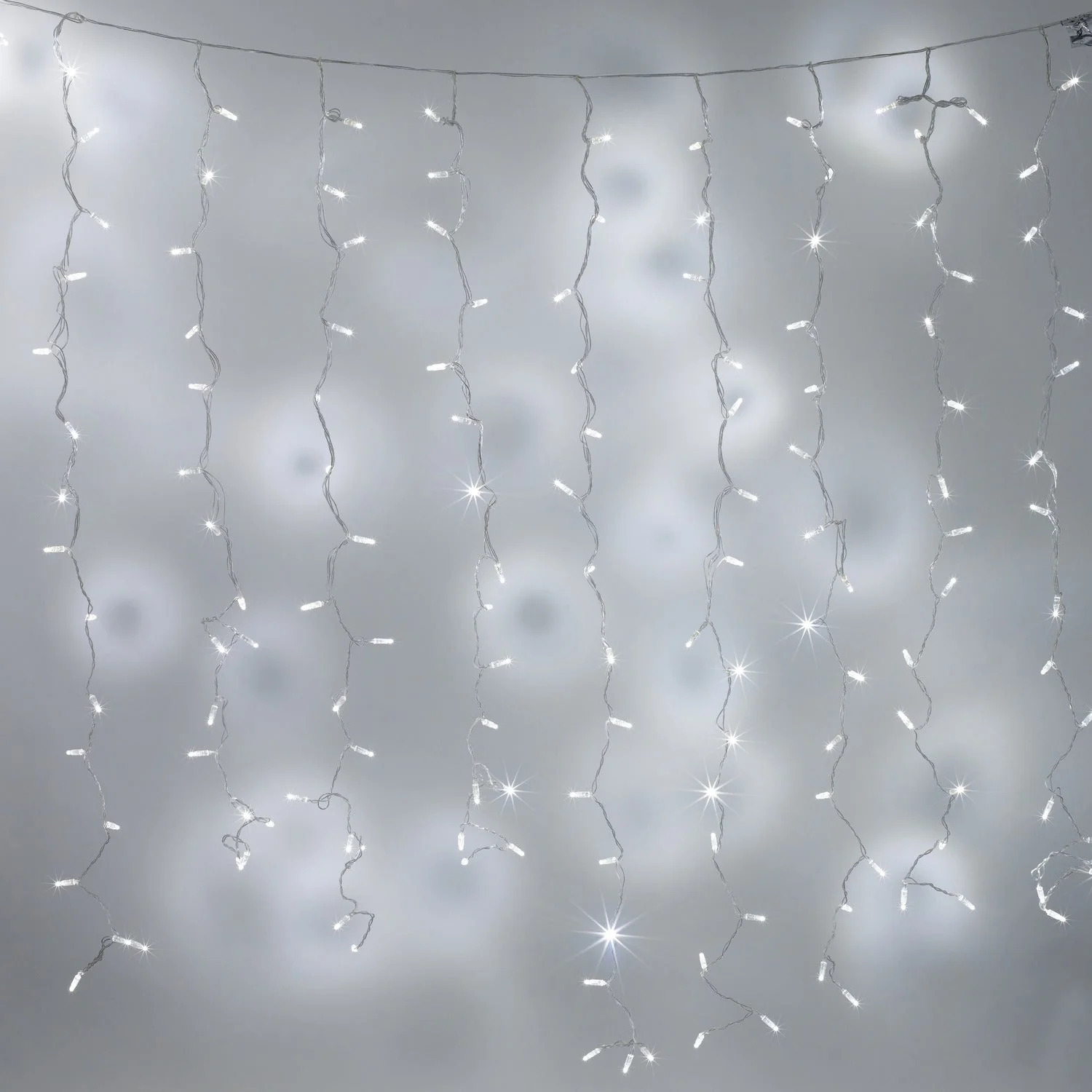 Core Connect 6m x 3m 864 White Connectable Curtain Lights Clear Cable - Image 3
