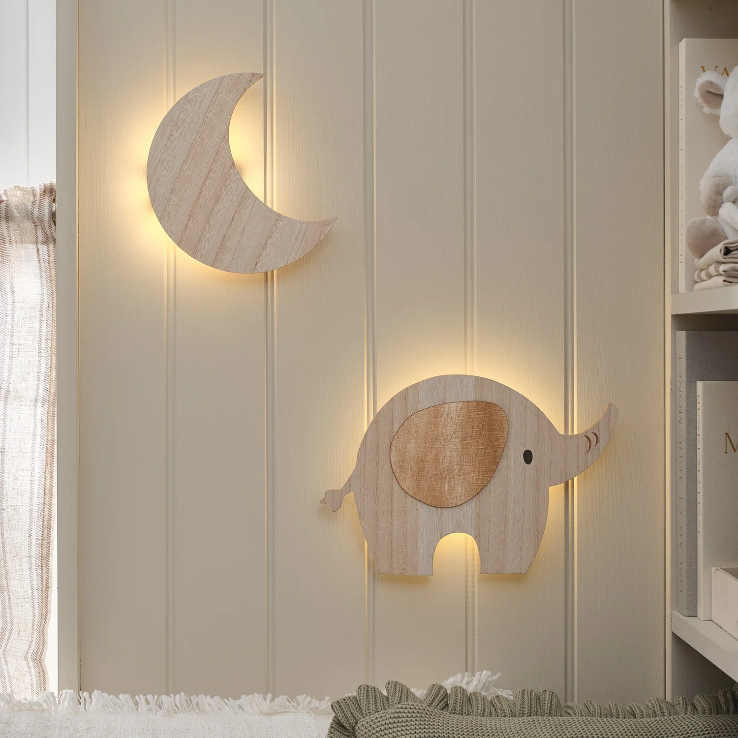 Elephant & Moon Children’s Wall Light