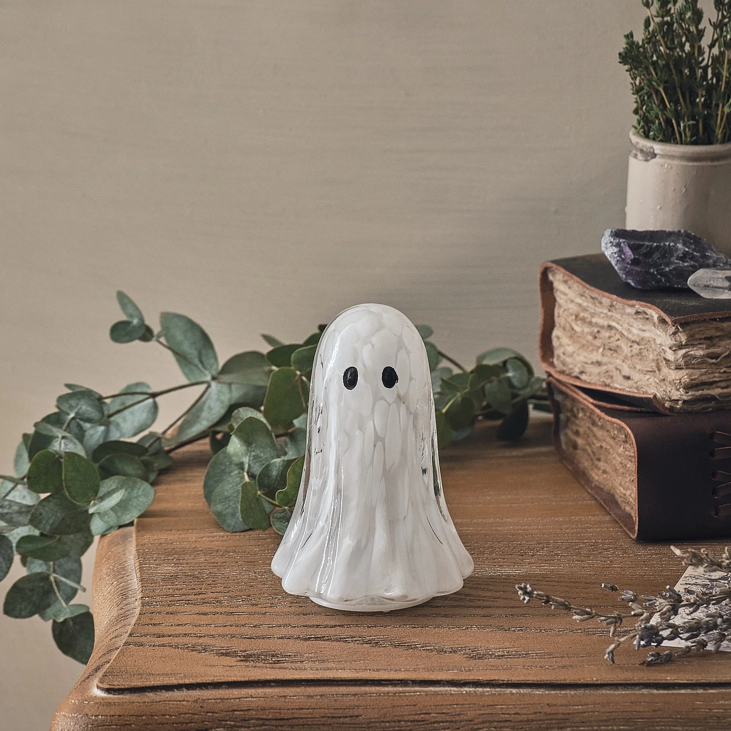 Gertie the Ghost Confetti Glass LED Halloween Decoration - Image 2