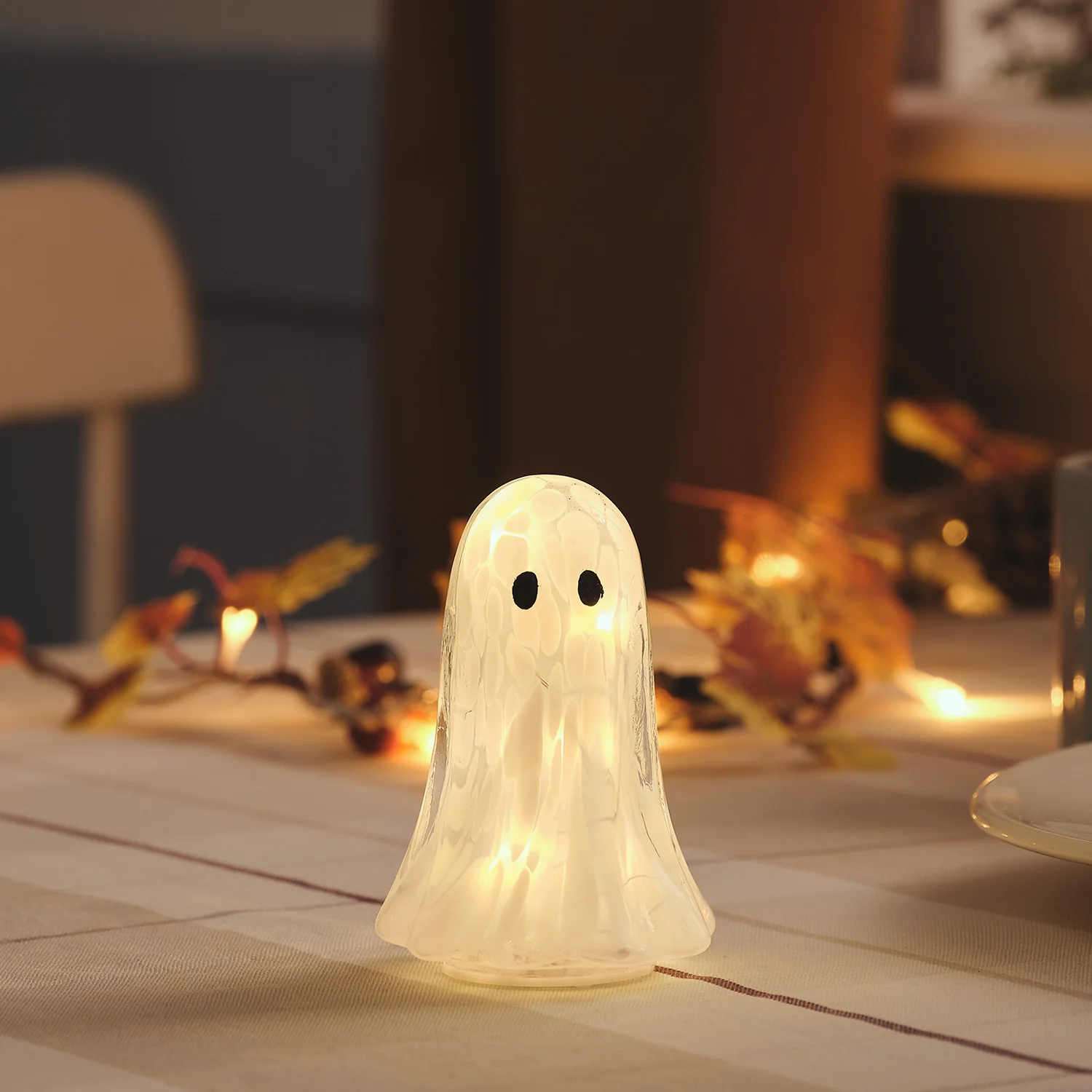 Gertie the Ghost Confetti Glass LED Halloween Decoration - Image 8