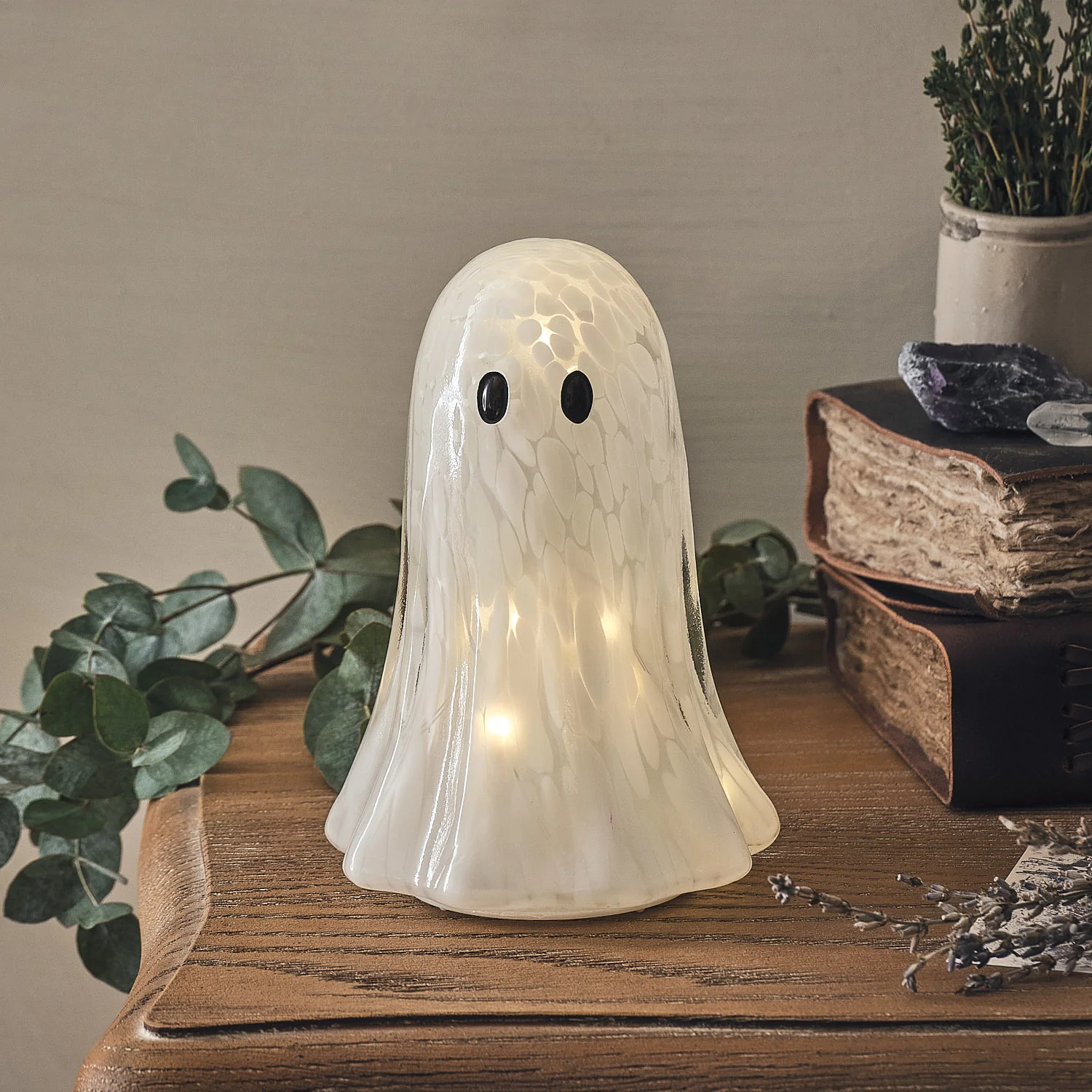 Gertie the Ghost Confetti Glass LED Halloween Decoration Duo - Image 4