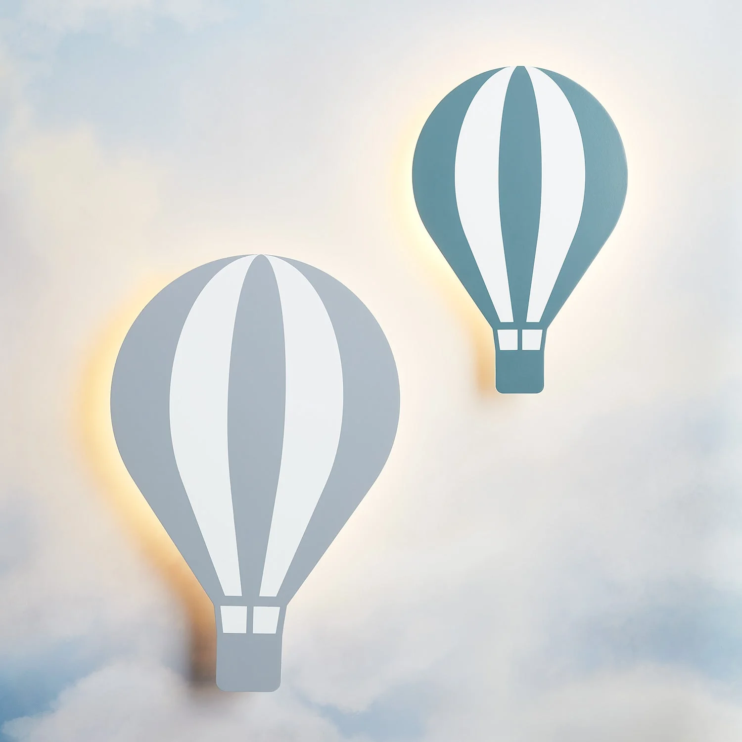 Hot Air Balloon Children's Wall Light Duo