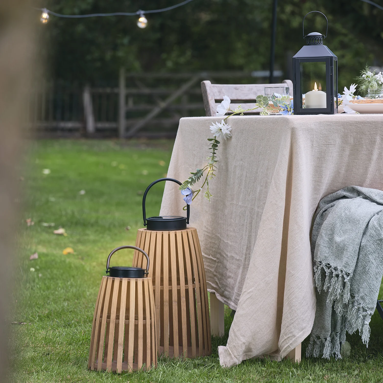 Large Sol Wooden Solar Lantern - Image 3