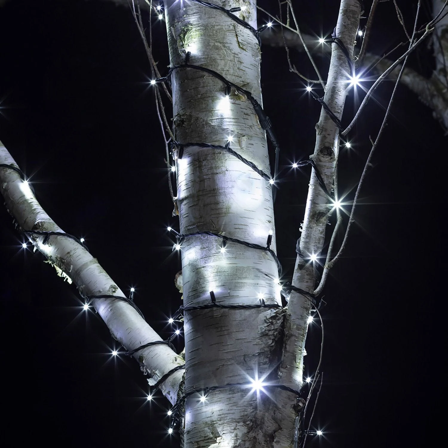 Plus Connect 50m 500 White Connectable Fairy Lights Black Cable - Image 2