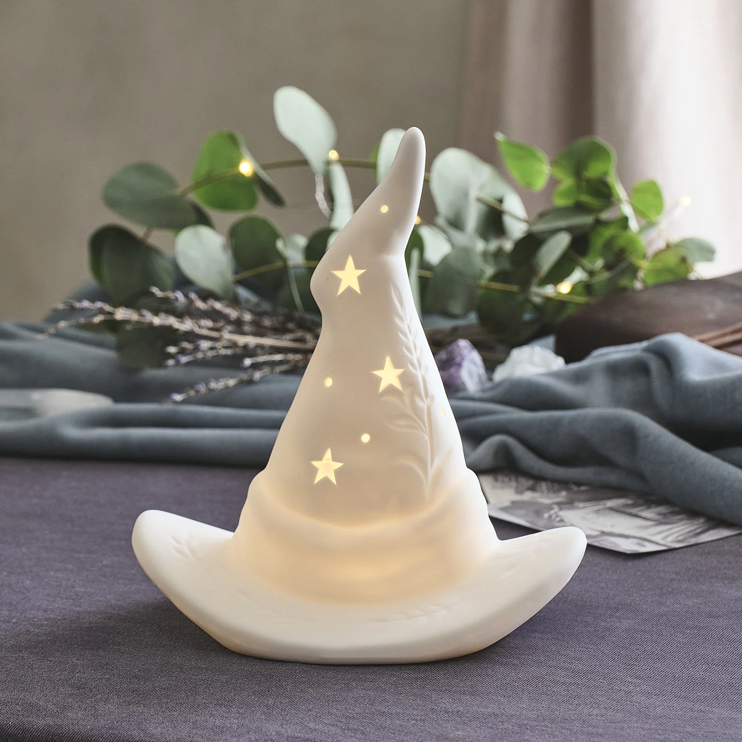 Porcelain LED Halloween Witches Hat Decoration - Image 5