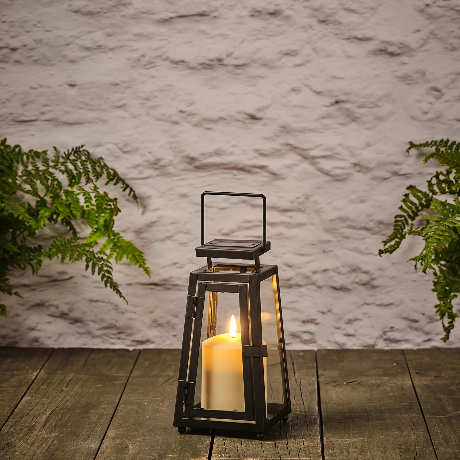Porto Solar Metal Lantern Trio with TruGlow® Candles - Image 7