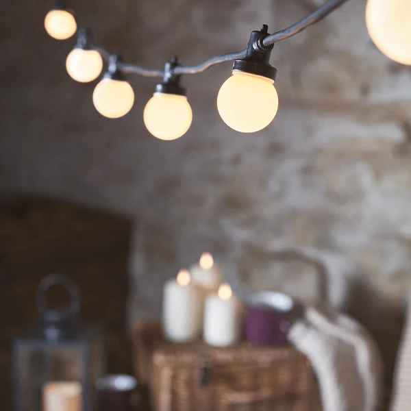Pro Connect 125m 250 Warm White Connectable Festoon Lights Black Cable - Image 5