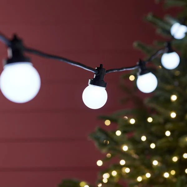 Pro Connect 15m 30 White Connectable Festoon Lights Black Cable - Image 6