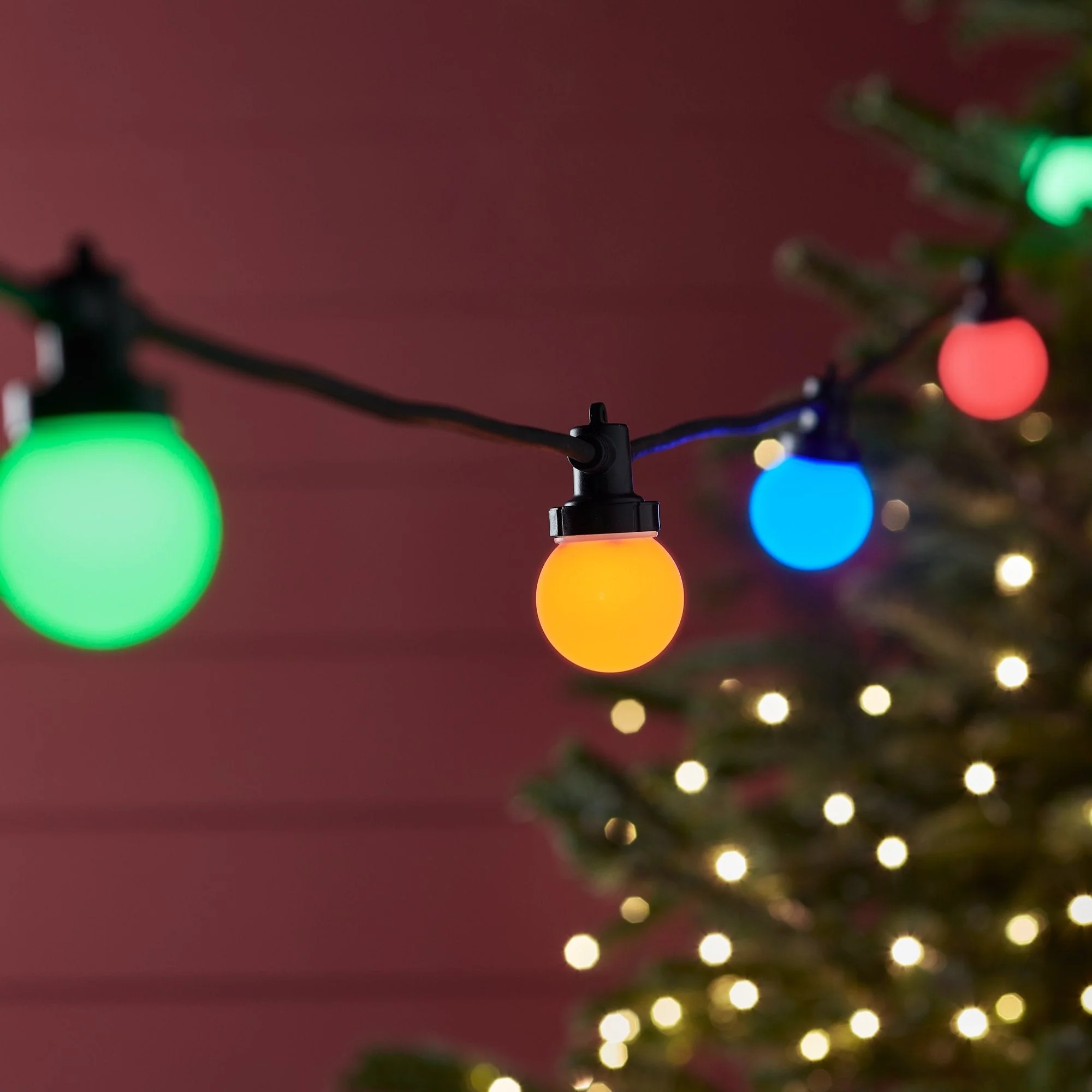 Pro Connect 25m 50 Multi Coloured Connectable Festoon Lights Black Cable - Image 4