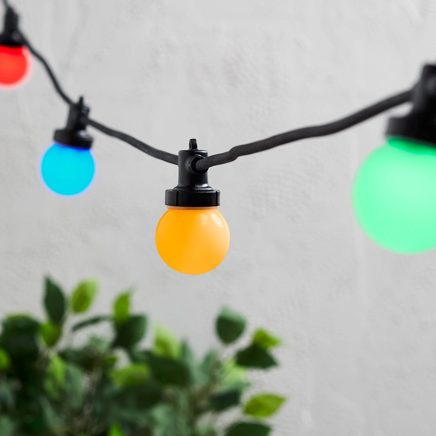 Pro Connect 90m 180 Multi Coloured Connectable Festoon Lights Black Cable