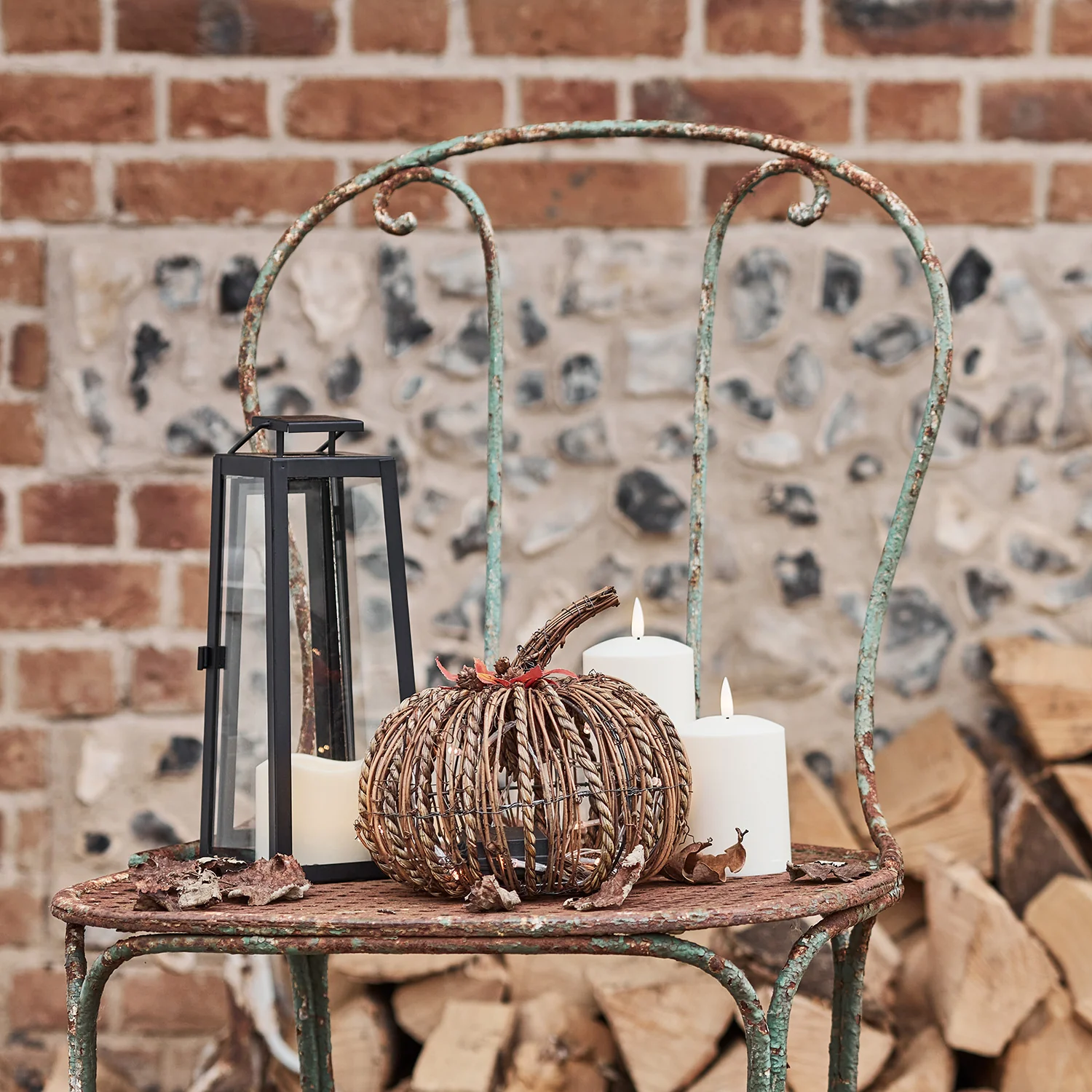 Rattan LED Pumpkin - Image 3