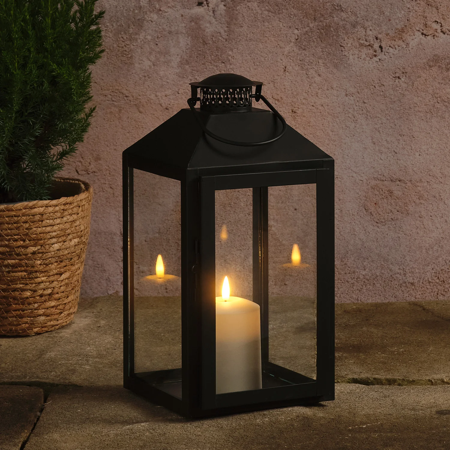 Seaton Large Lantern with TruGlow® Candle With Remote Control - Image 5