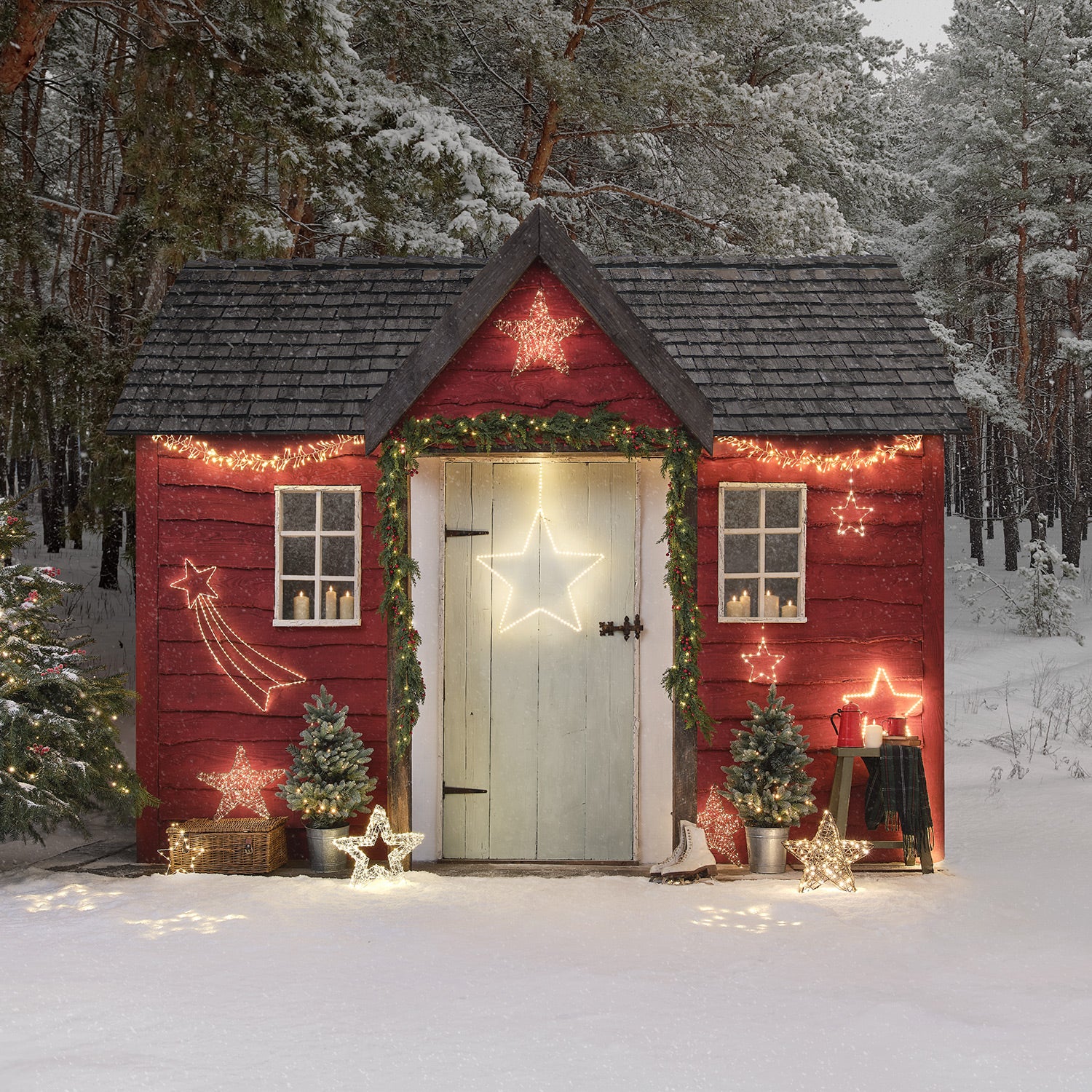 6 Outdoor Hanging Star Lights - Image 4