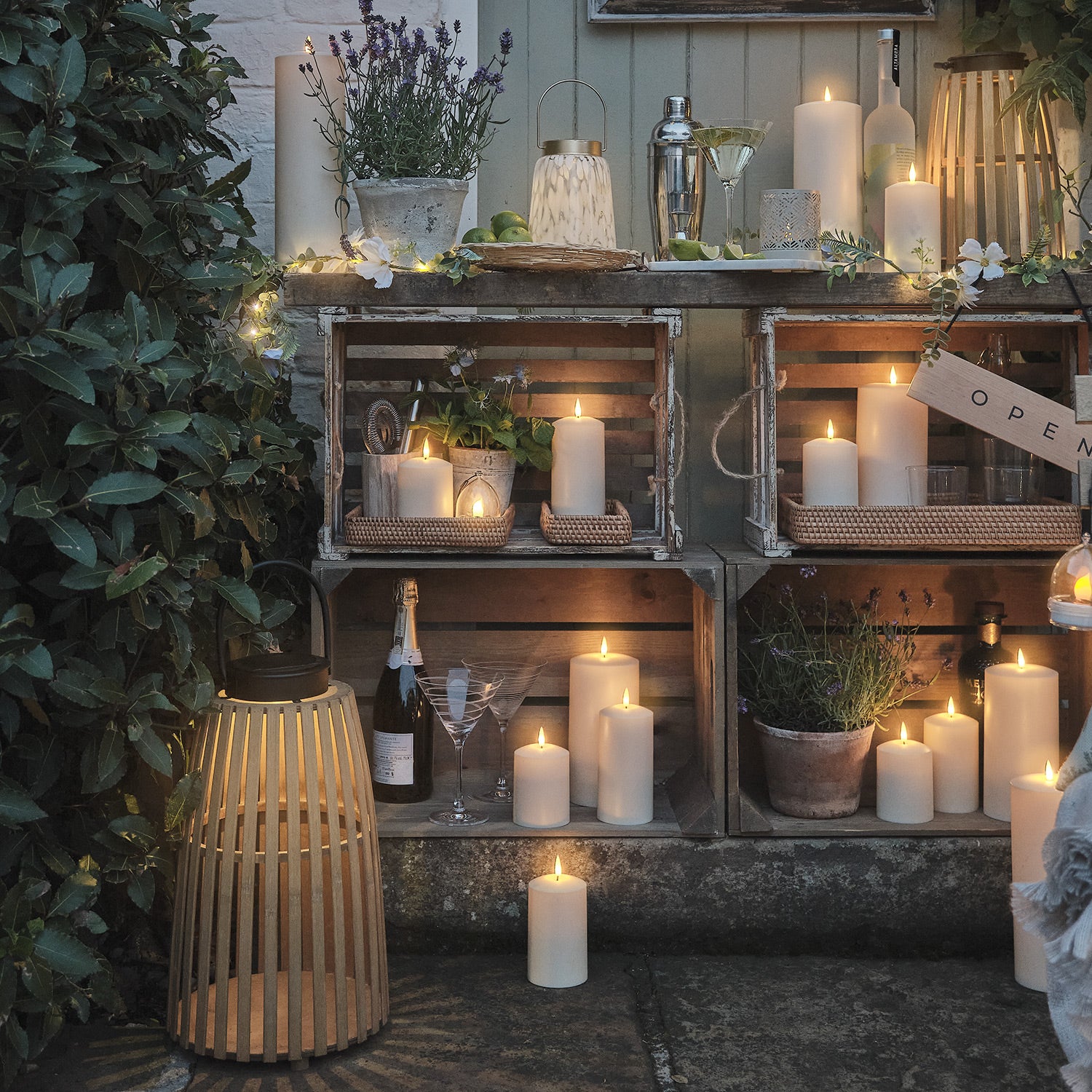 TruGlow® Waterproof Outdoor Candle Trio With Remote Control - Image 5