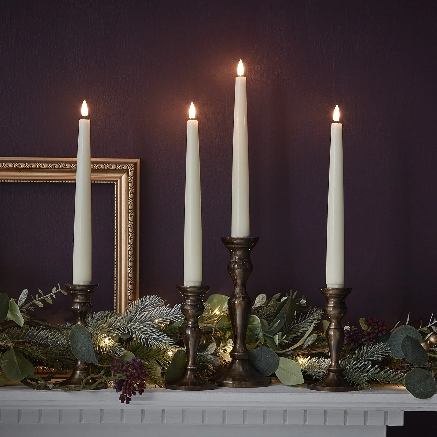 8 TruGlow® Ivory LED Taper Candles with Remote Control - Image 9