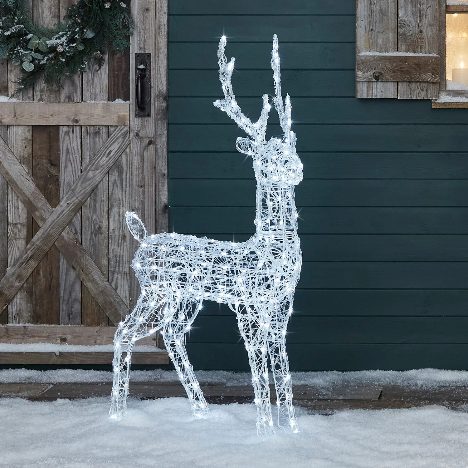 Solar Powered Swinsty Acrylic Stag Light Up Reindeer