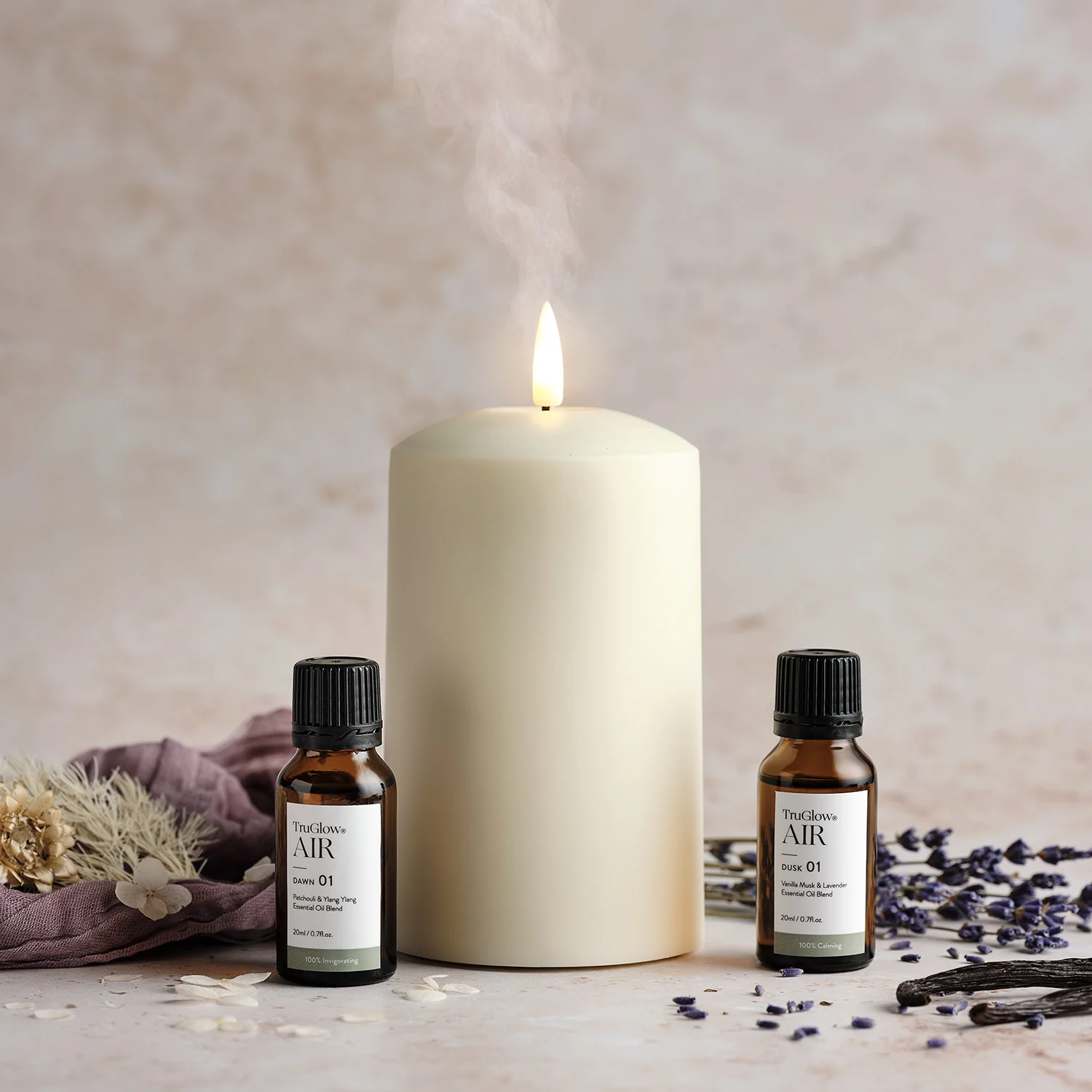 TruGlow AIR® Portable Candle Diffuser & Dawn Dusk Diffuser Oil Bundle - Image 4