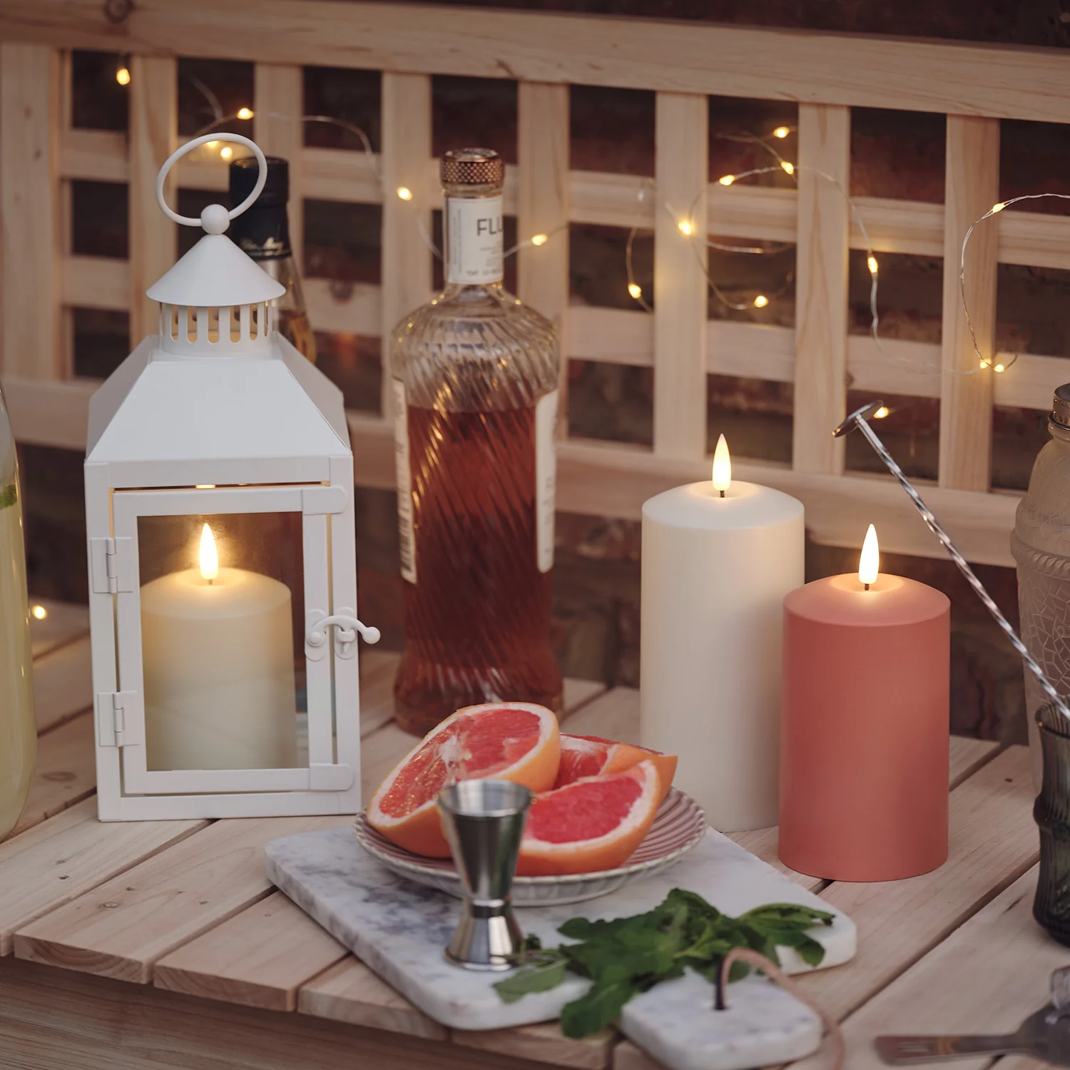 TruGlow® Terracotta Coloured Outdoor Candle Trio - Image 4