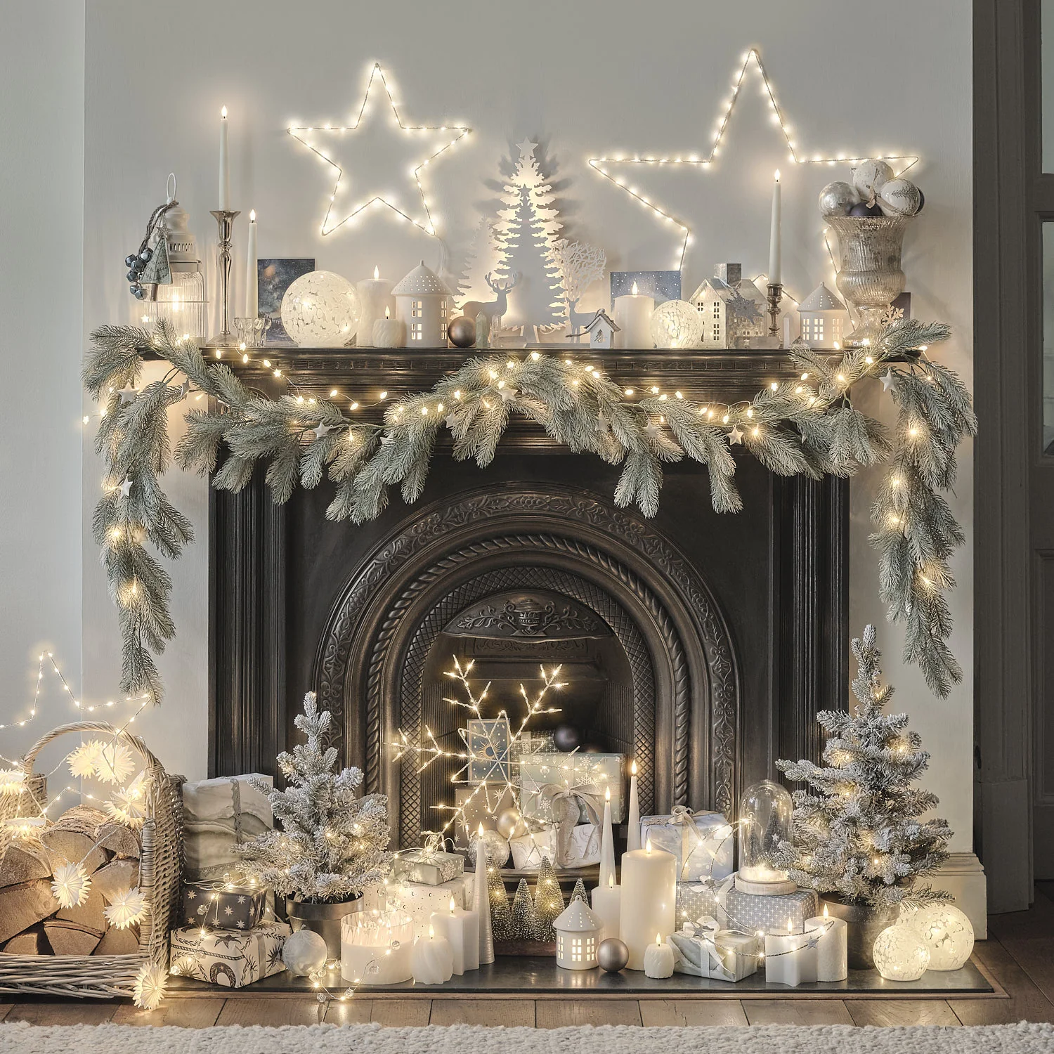 TruGlow® White Confetti Glass 3 Wick LED Candle with Remote Control - Image 6