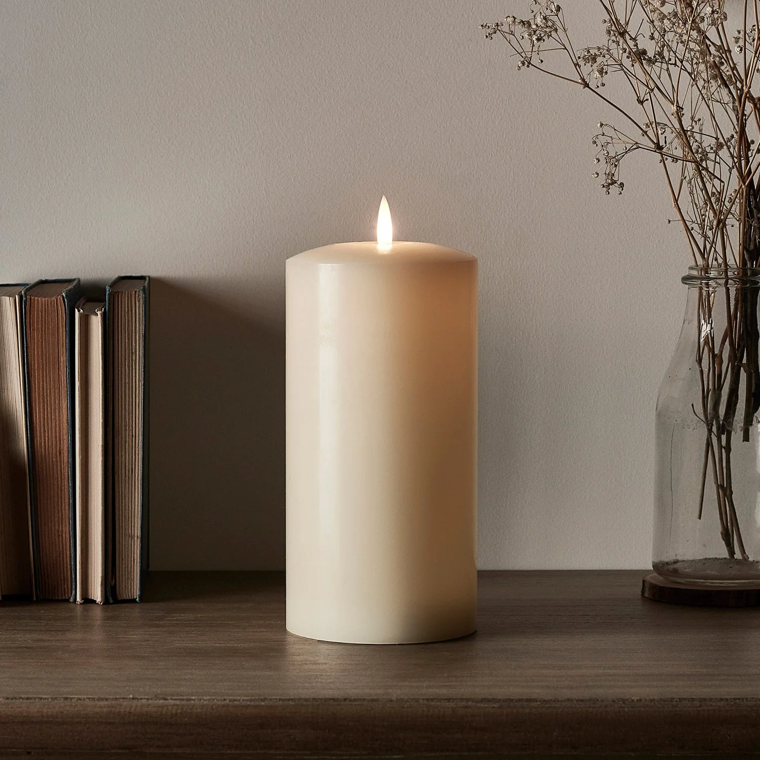 TruGlow® Ivory LED Chapel Candle 20cm With Remote Control - Image 3