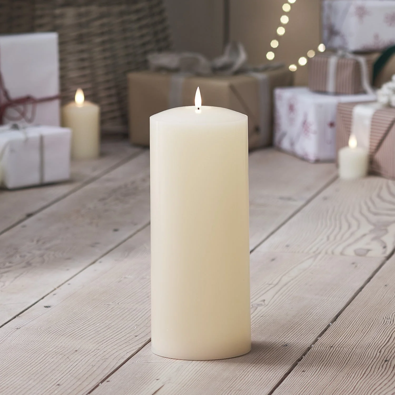 TruGlow® Ivory LED Chapel Candle 30cm With Remote Control - Image 3