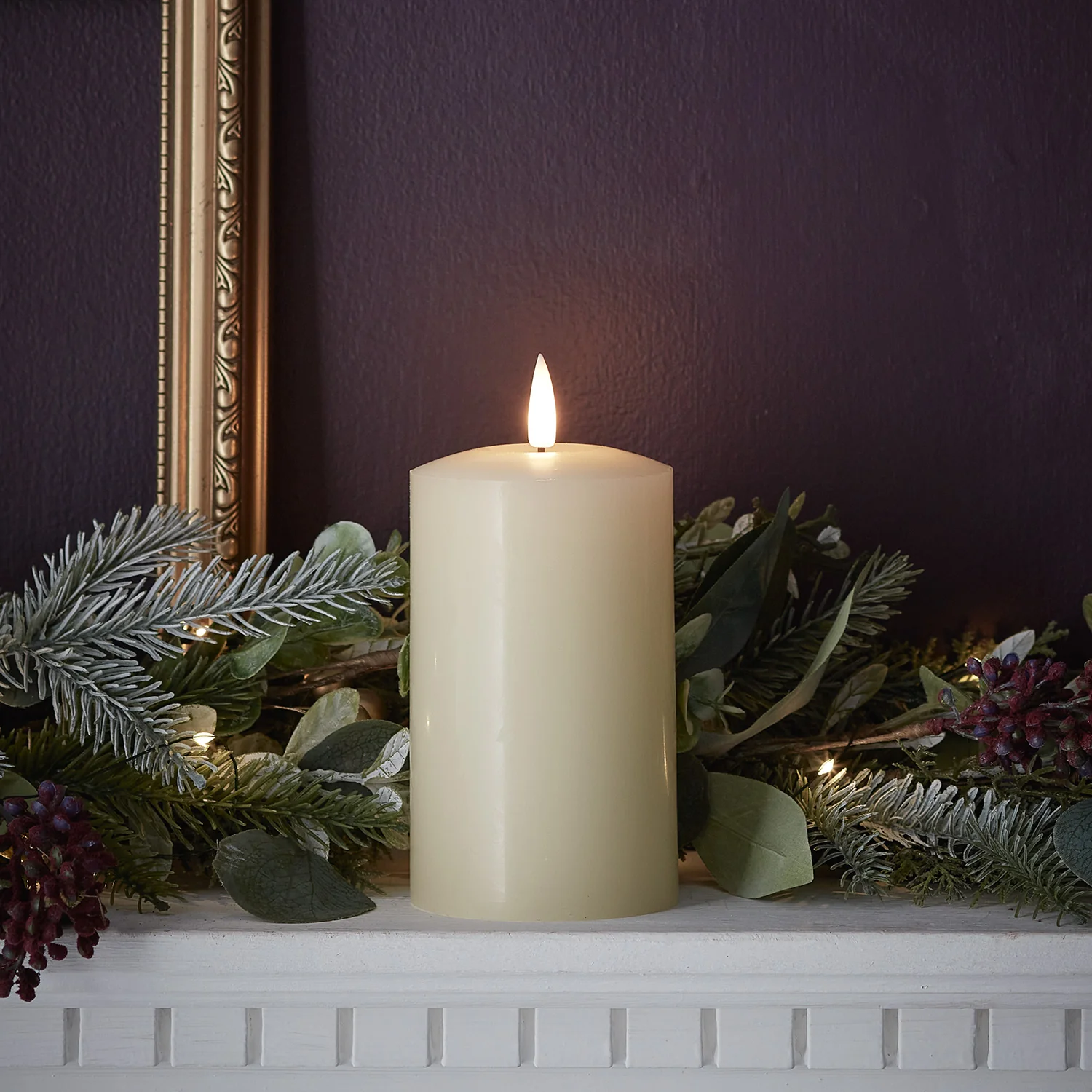TruGlow® Ivory LED Pillar Candle 12cm With Remote Control - Image 9