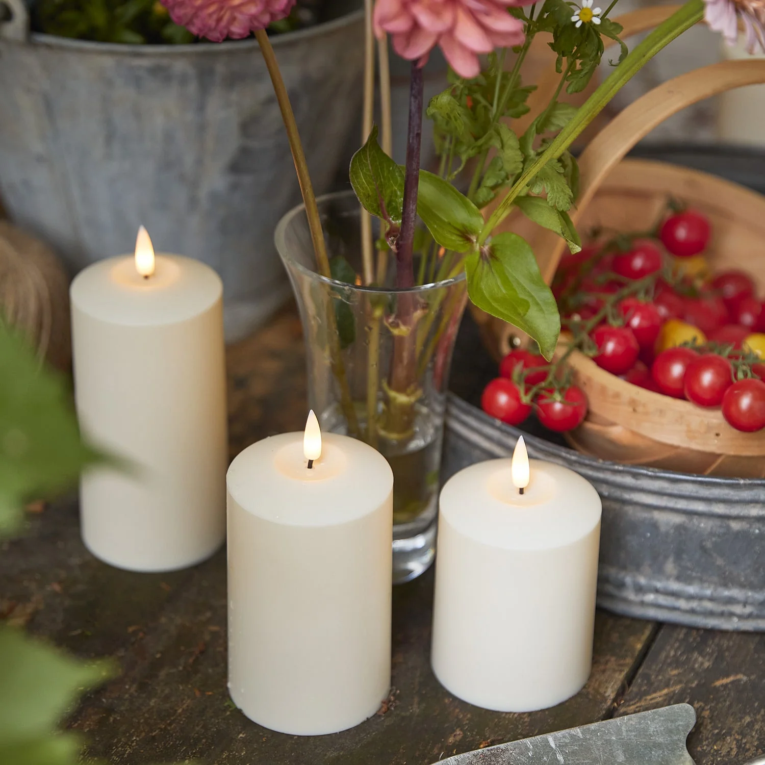 TruGlow® Waterproof Outdoor Candle Trio With Remote Control - Image 4
